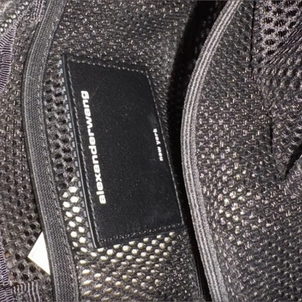 Alexander Wang Black Mesh Bag Mini Duffle Tags $350 10”x6”x4”. Handle drop 12”
